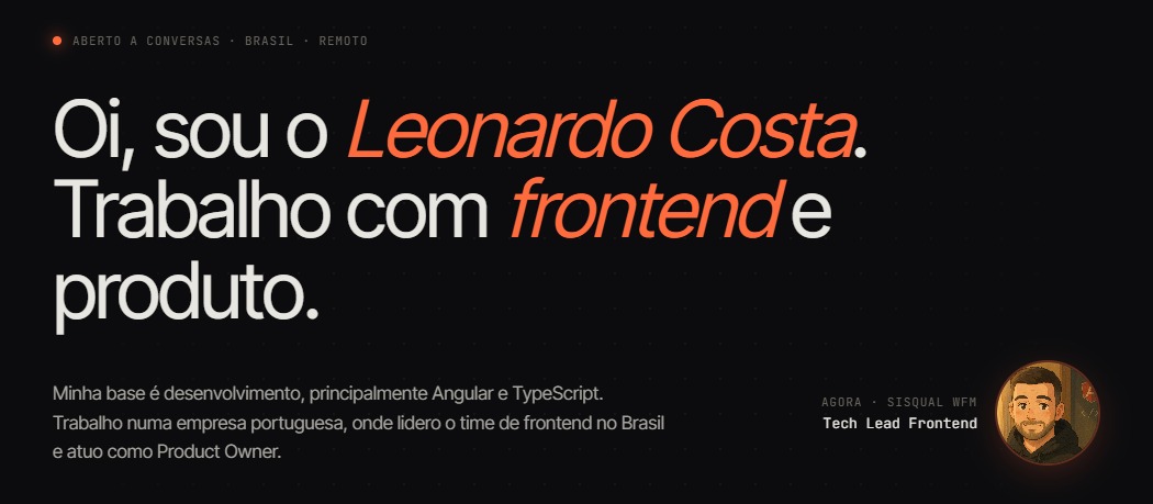 Leonardo Costa — Frontend Tech Lead & Product Owner